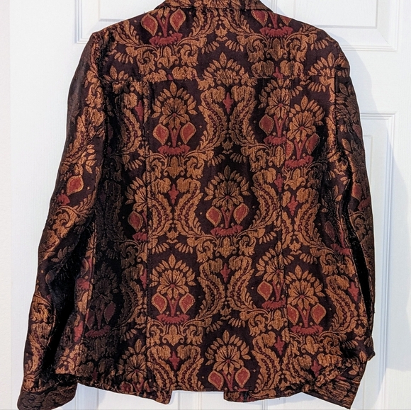 Additions by Chico's‎ Womens Paisley  Print  Tapestry Blazer Jacket Size 0 XS - Picture 2 of 6